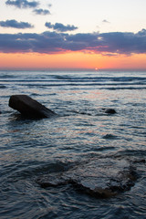Vieste, sunrise over the Adriatic sea,
