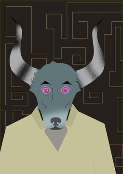 bull with horns