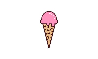ice, cream, cone, ice cream, dessert, sweet, food, cold, icecream, isolated, chocolate, vanilla, ice-cream, white, summer, strawberry, soft, scoop, frozen, waffle, wafer, sugar, delicious, pink, tasty