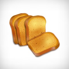 Bread toasts for sandwich. Healthy food concept.