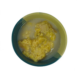 banana kolak served in a bowl