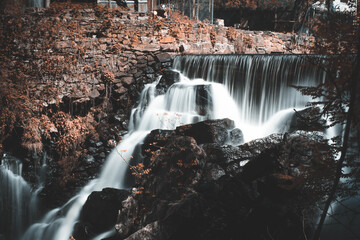 waterfall in the fall