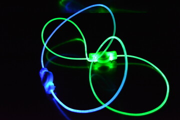 Green and blue light wire, a light guide wire with different light transmission, light spectrum,...