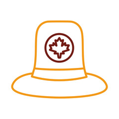 tophat with maple leaf canadian line style