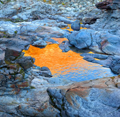 Waterfall in the Alps Morteratsch
