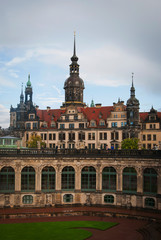 Fototapeta na wymiar Zwinger, museum complex in Dresden, Germany. 