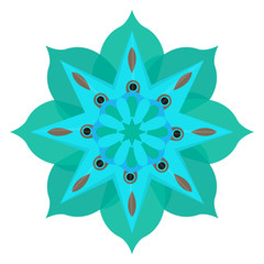 Isolated colored mandala