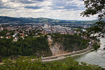 aerial view of the city
