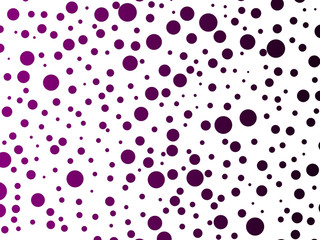 White background texture in small and large dark and light purple polka dots © jockermax3d