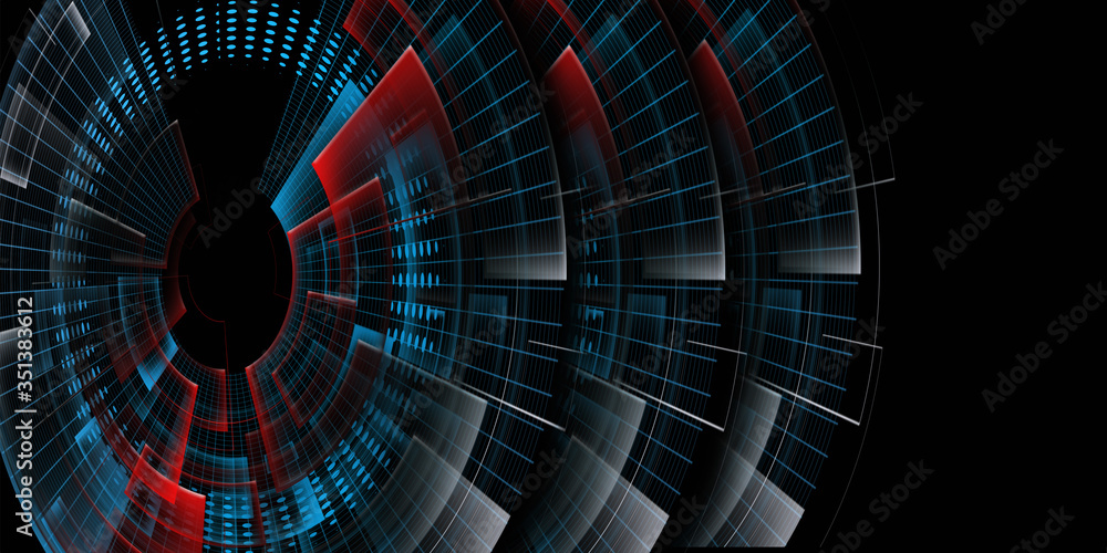 Poster abstract circuit board futuristic technology processing background