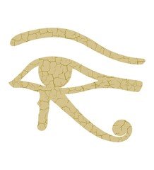 Egyptian Eye of Horus .

The Eye of Horus Egypt Deity, with Cracked Texture Look 
