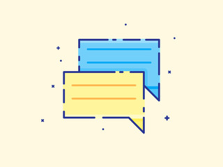 Buble chat flat vector, communication illustration design.Design for presentation, infographic, banner, logo etc.