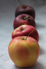 red apples on the table