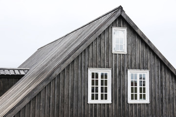 Traditional wooden house in Iceland, Europe