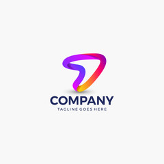gradient colorful arrow, colorful logo design template  for business. Vector illustration