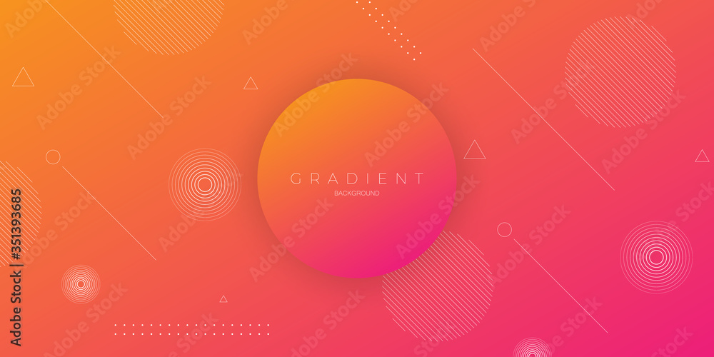 Canvas Prints modern abstract background with shades of red and orange and memphis elements digital and technologi