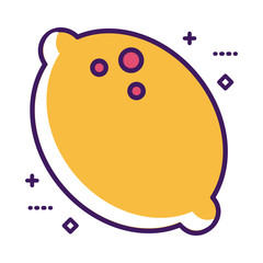 fresh lemon line and fill style