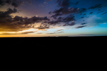 Sunset in the desert