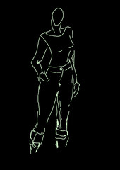 Fototapeta premium Szkic kobiety