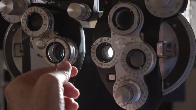 An optometrist machine for checking vision