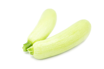 Fresh organic zucchini isolated on a white background