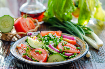 Fresh Cucumber and Tomato Salad