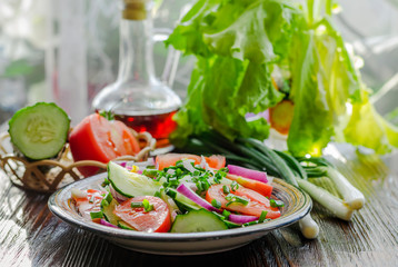 Fresh Cucumber and Tomato Salad
