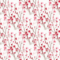 seamless floral pattern Japanese cherry blossom print,