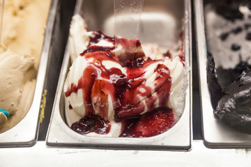 Traditional italian gelato ice cream