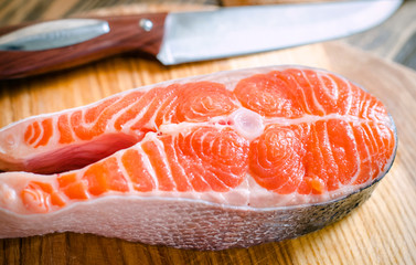 Raw Salmon Steak