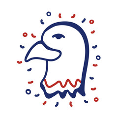 eagle bald usa line style