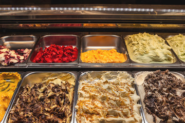 Traditional italian gelato ice cream