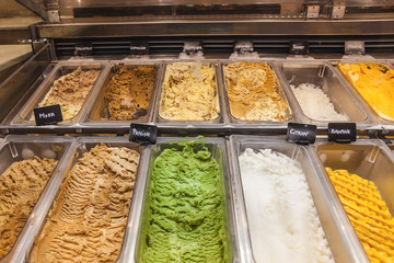 Traditional italian gelato ice cream