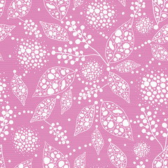 Pink abstract dots leaves seamless pattern print © Oksancia