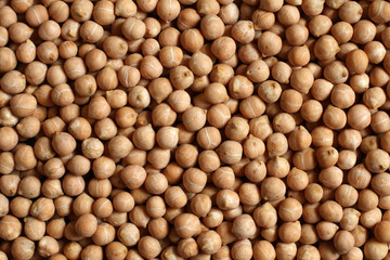 Dry organic chickpeas. Food background. Macro. Closeup