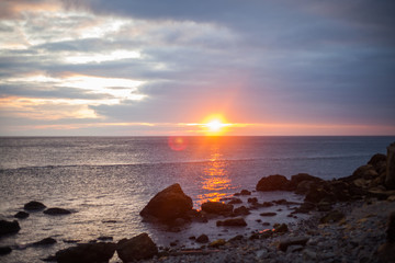 sunset over the sea