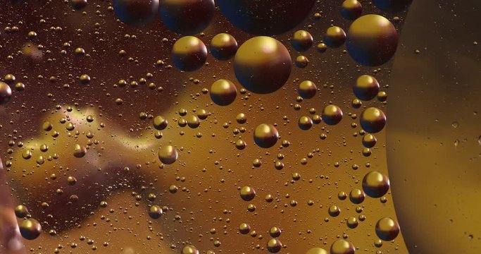Abstract colorful background, Golden yellow bubble, Yellow water bubbles wallpaper, Bubbles macro shot, Closeup bubbles in water, Oil drops on a water surface abstract background.