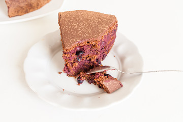 Homemade cake with currants. Delicious family dessert. Home cooking