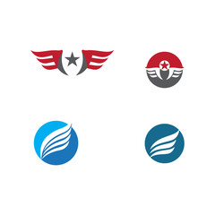Set Wing  Logo Template vector