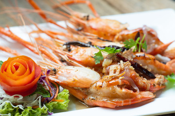 Deep Fried Shrimp with Tamarind Sauce. Thai Food