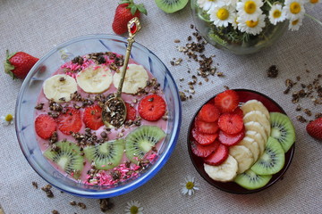 bowl of muesli with berries
