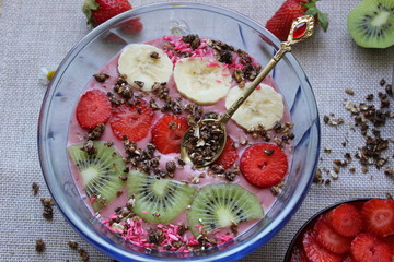bowl of muesli with berries