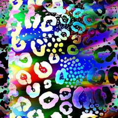 Fototapeta premium Creative art seamless pattern with different shapes and textures. Collage. textile, website, background, wallpaper.