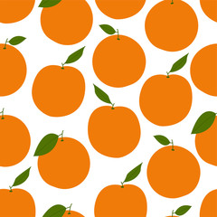 Orange. Colored Seamless Vector Patternsorange, oranges,citrus, citruses,fruit