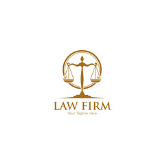 Law Firm,Law Office, Lawyer services, Vector logo design template. Juridical icon or advocacy vector emblem with Justice Scales for advocate or attorney office
