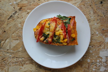 small pizza with tomato 
