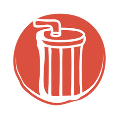 soda in plastic container block style icon