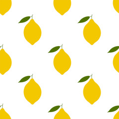 Lemon. Colored Seamless Vector Patterns 