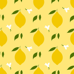 Obraz premium Lemon. Colored Seamless Vector Patterns 
