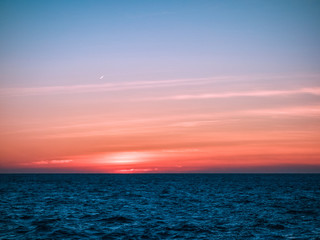 The background of the sunrise over the sea